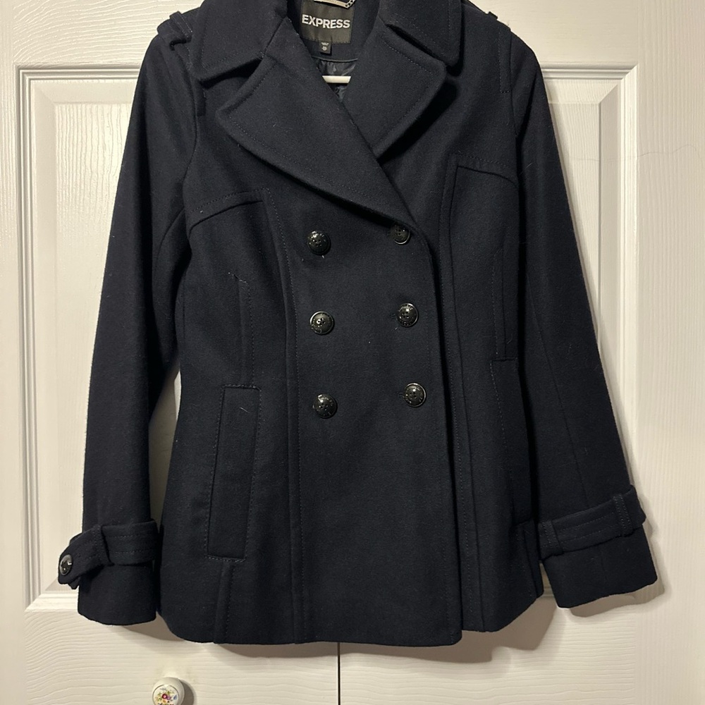 Express Women's Navy Peacoat